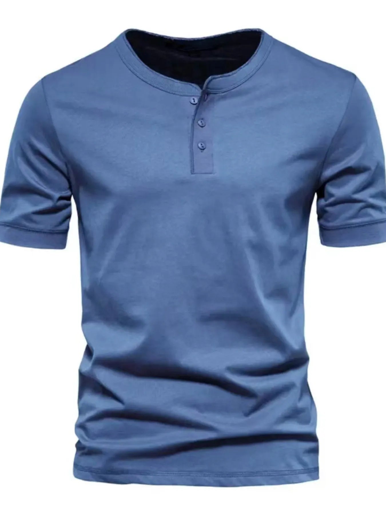 T-shirt Henley pour hommes grande taille avec détail de bouton