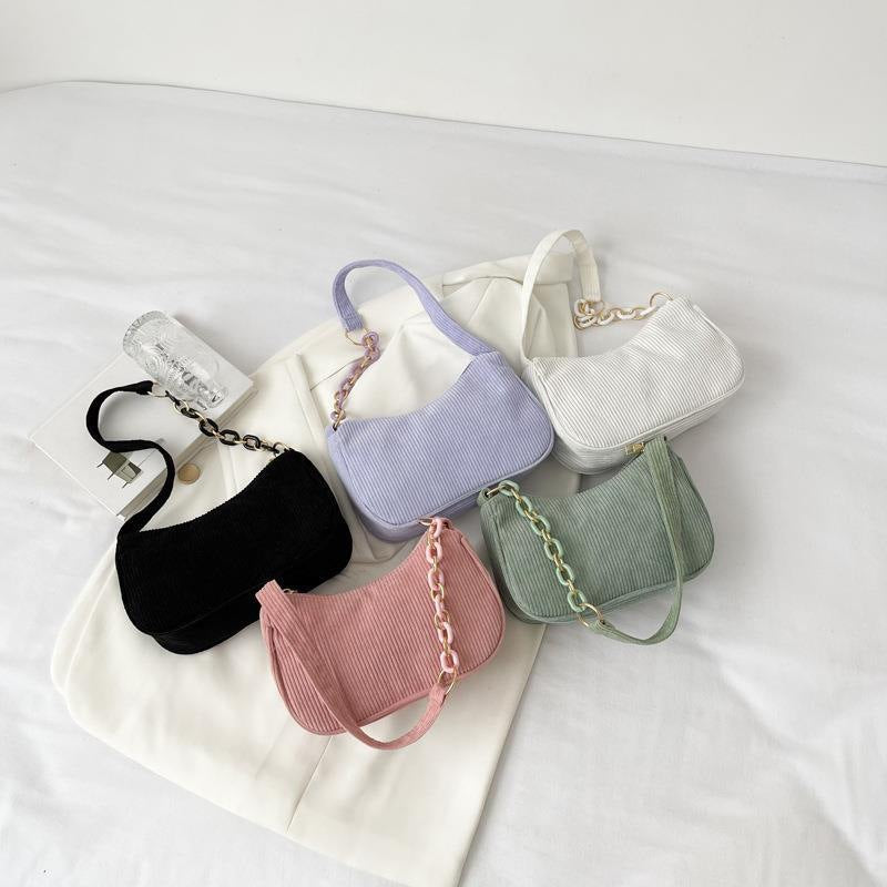 Artistic Minimalist Corduroy Crossbody Bag for Women
