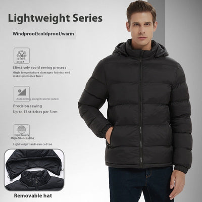 Men's Hooded Quilted Cotton Jacket