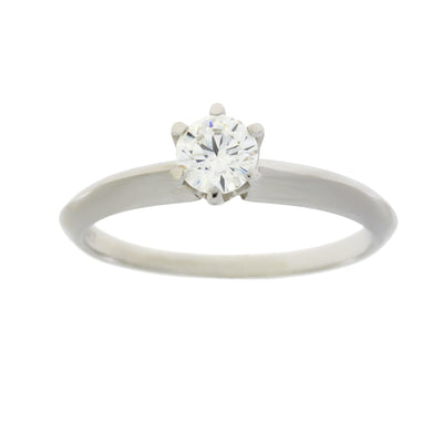 Genuine Cubic Zirconium Sterling Silver Engagement Ring