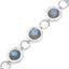 Bracelet en argent sterling .925 avec labradorite véritable de 15,48 carats