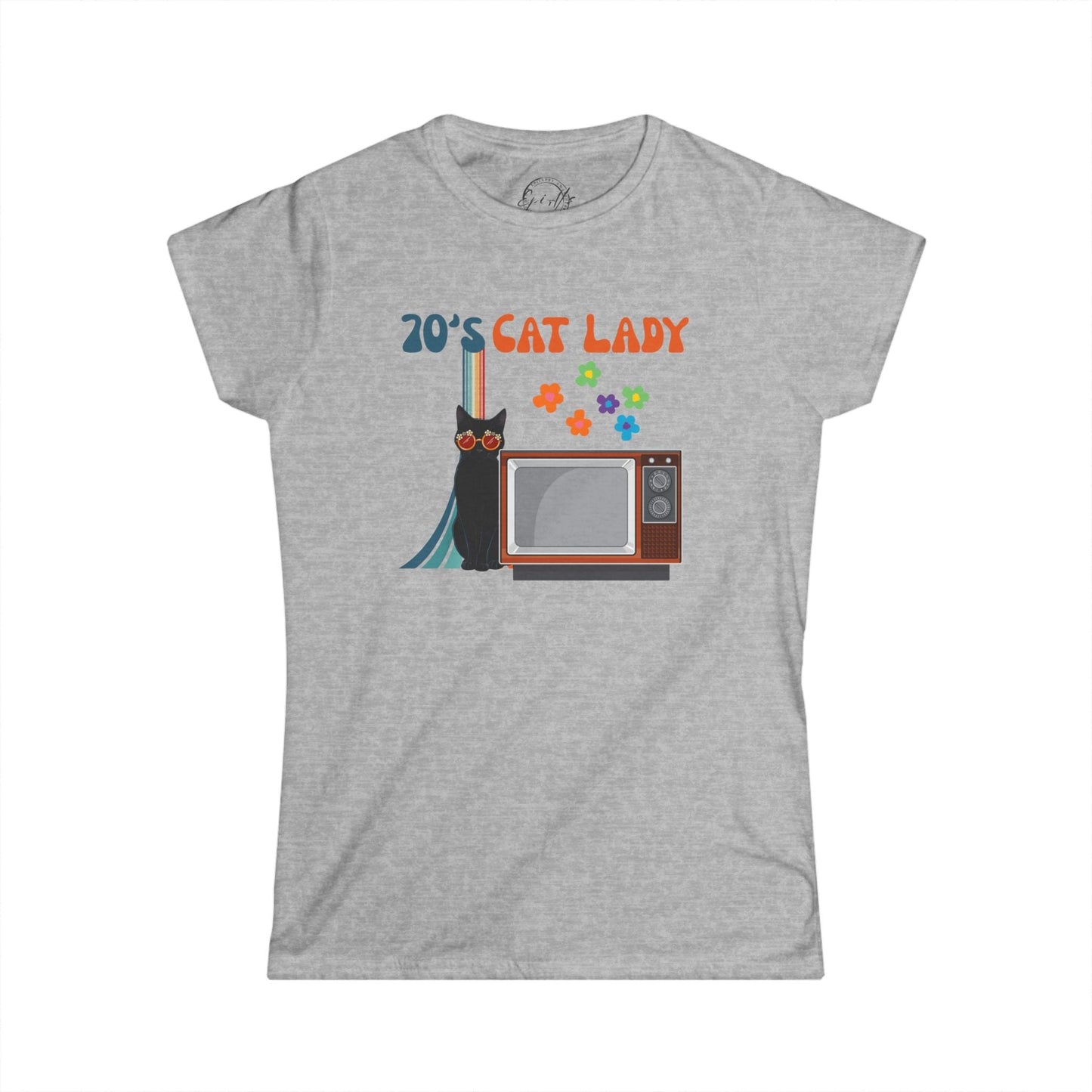 Camiseta Gráfica de Gata de los 70 - Estilo Retro para Amantes de los Gatos
