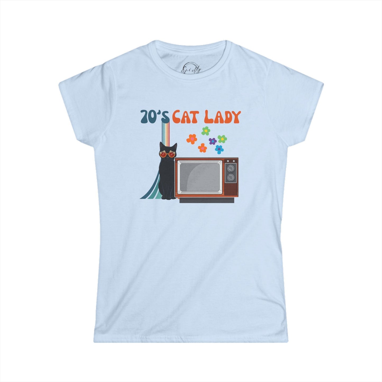 Camiseta Gráfica de Gata de los 70 - Estilo Retro para Amantes de los Gatos