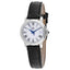 ESQ Women's Black Leather and Silver Stainless Steel Watch