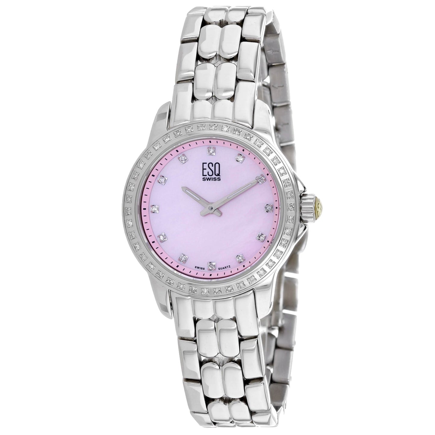 Reloj de lujo para mujer ESQ - Esfera rosa elegante