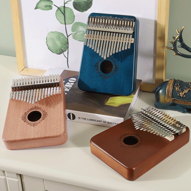 17 Keys Kalimba Thumb Piano High Quality Wood Mahogany Body Musical Instruments With Learning Book Tuning Hammer Kalimba Piano - Korvel