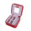 Elegant PU Leather Jewelry Organizer with Mirror