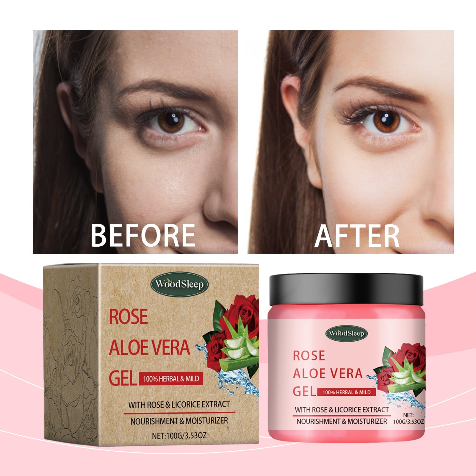 Rose Aloe Vera Water Hydrating Cream Firming And Moisturizing Tender Skin Gentle Moisturizing Repair Cream - Korvel