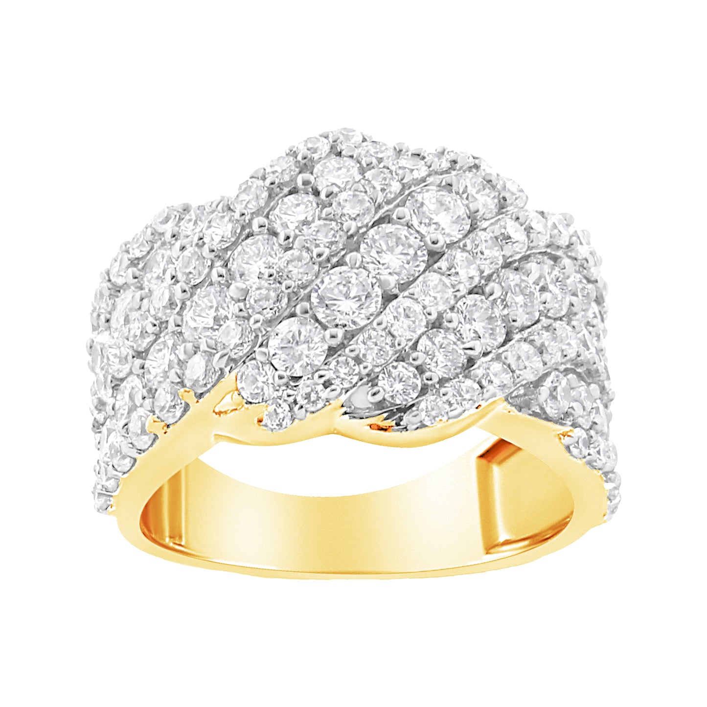 Anillo de Banda de Clúster de Diamantes de 3.00 Cttw en Oro Blanco de 10K - Talla 7
