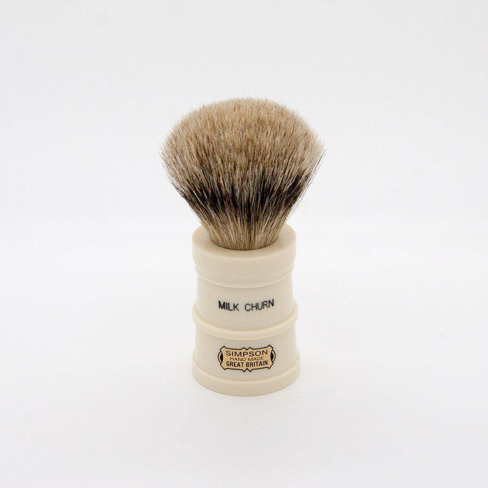 Pinceau de rasage en poils de blaireau Best Badger Simpsons Milk Churn