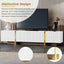 Luxury Fluted TV Stand for TVs Up to 80'', Modern Entertainment Center with Storage Cabinets & Drawer White - Korvel