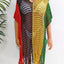 Fringe Color Block Scoop Neck Cover Up - Korvel