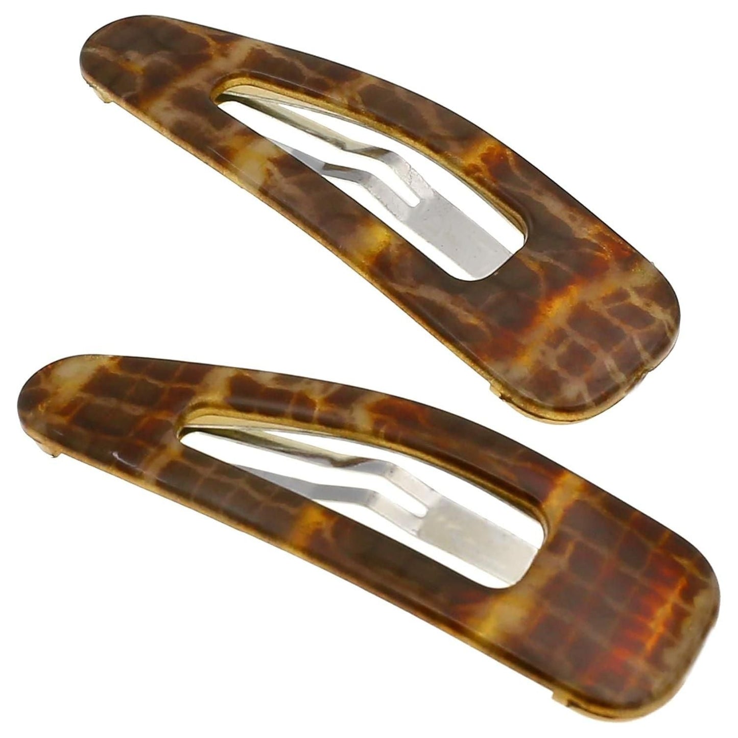 Camila Paris CP3093 Brown Snap Hair Clips - Set of 2