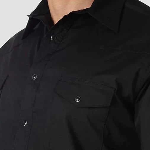 Men's Black Pearl Snap Shirt by Wrangler - Korvel