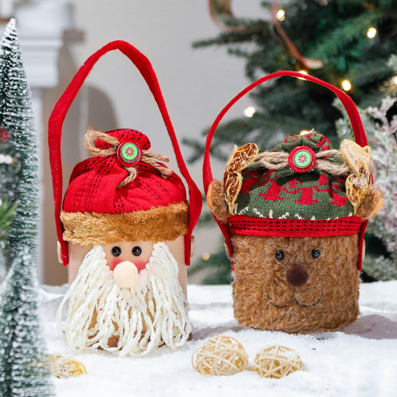 Christmas decorations, cartoon tote bags, gift bags, Christmas gift bags, children's candy bags, apple bags - Korvel
