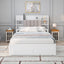 Multi-functional Full Size Bed Frame with 4 Under-bed Portable Storage Drawers and Multi-tier Bedside Storage Shelves White - Korvel