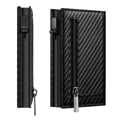 Men's Carbon Fiber Magnetic Card Clip - RFID Wallet