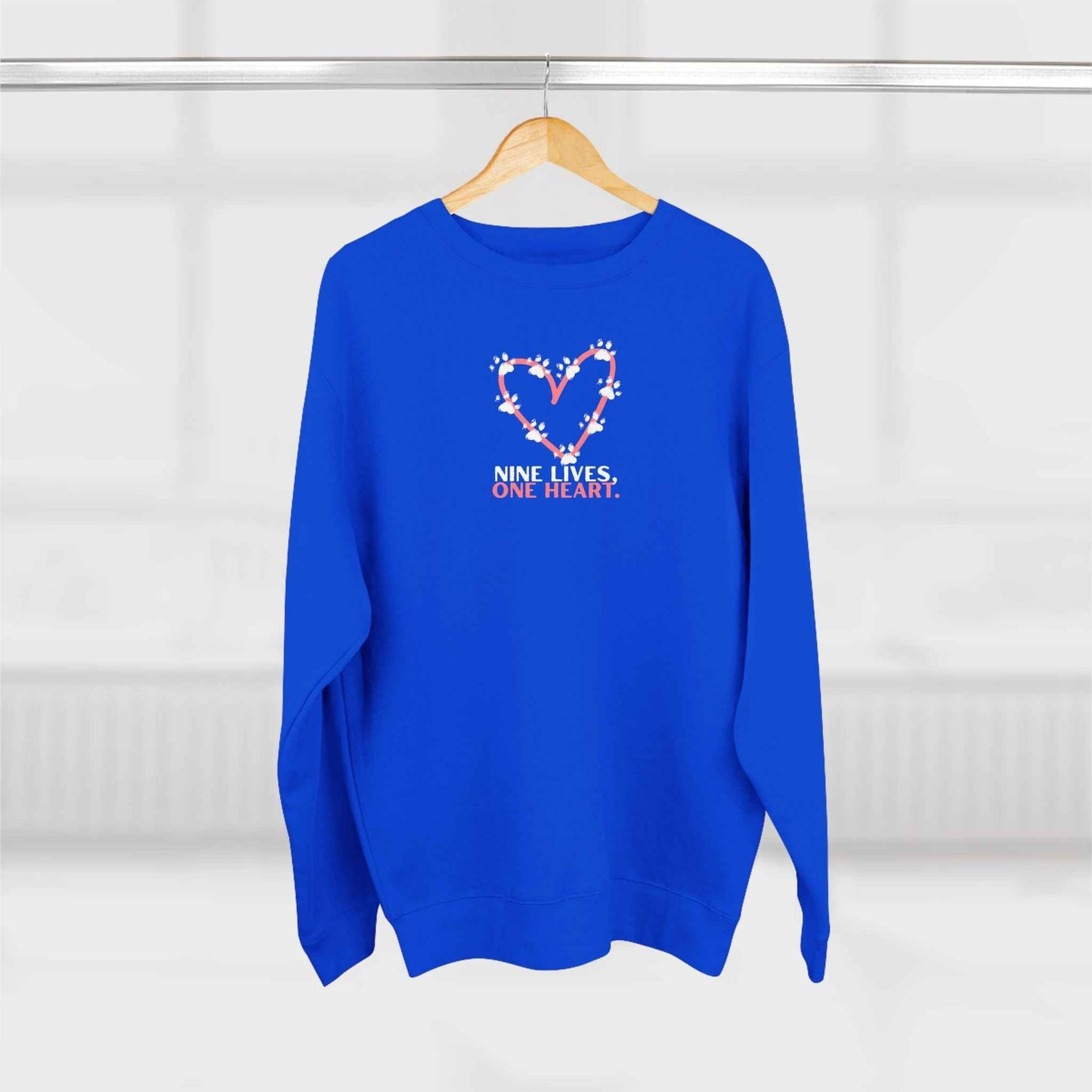 Nine Lives, One Heart Cat Lover Sweatshirt