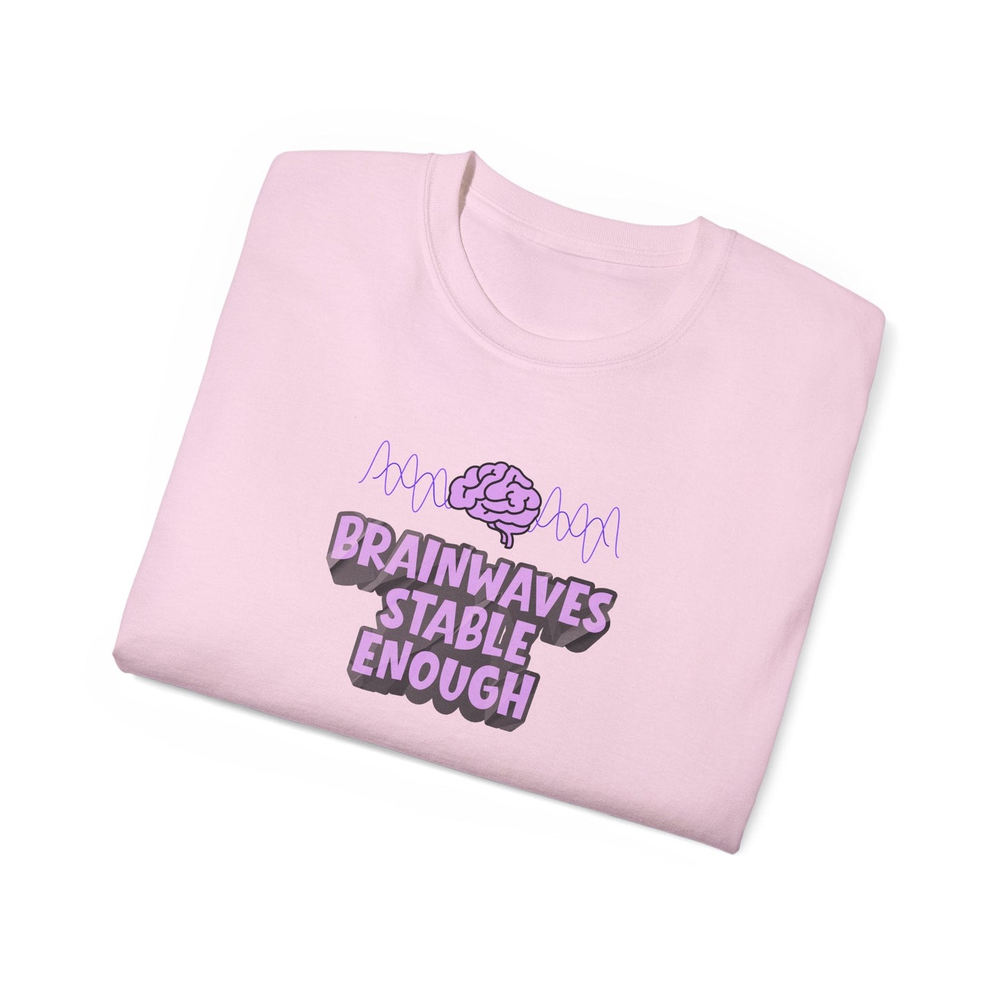 T-shirt unisexe en coton lourd Brainwaves Stable Enough