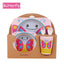 5pcs/set Children Baby Bamboo Fiber Tableware Baby Tableware Set Cartoon Animal Tableware Aet - Korvel