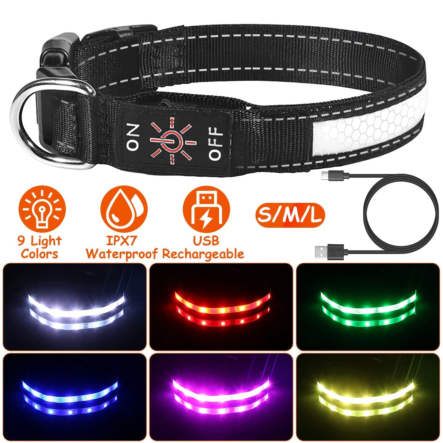 Collar para Perros GBruno con Luz LED