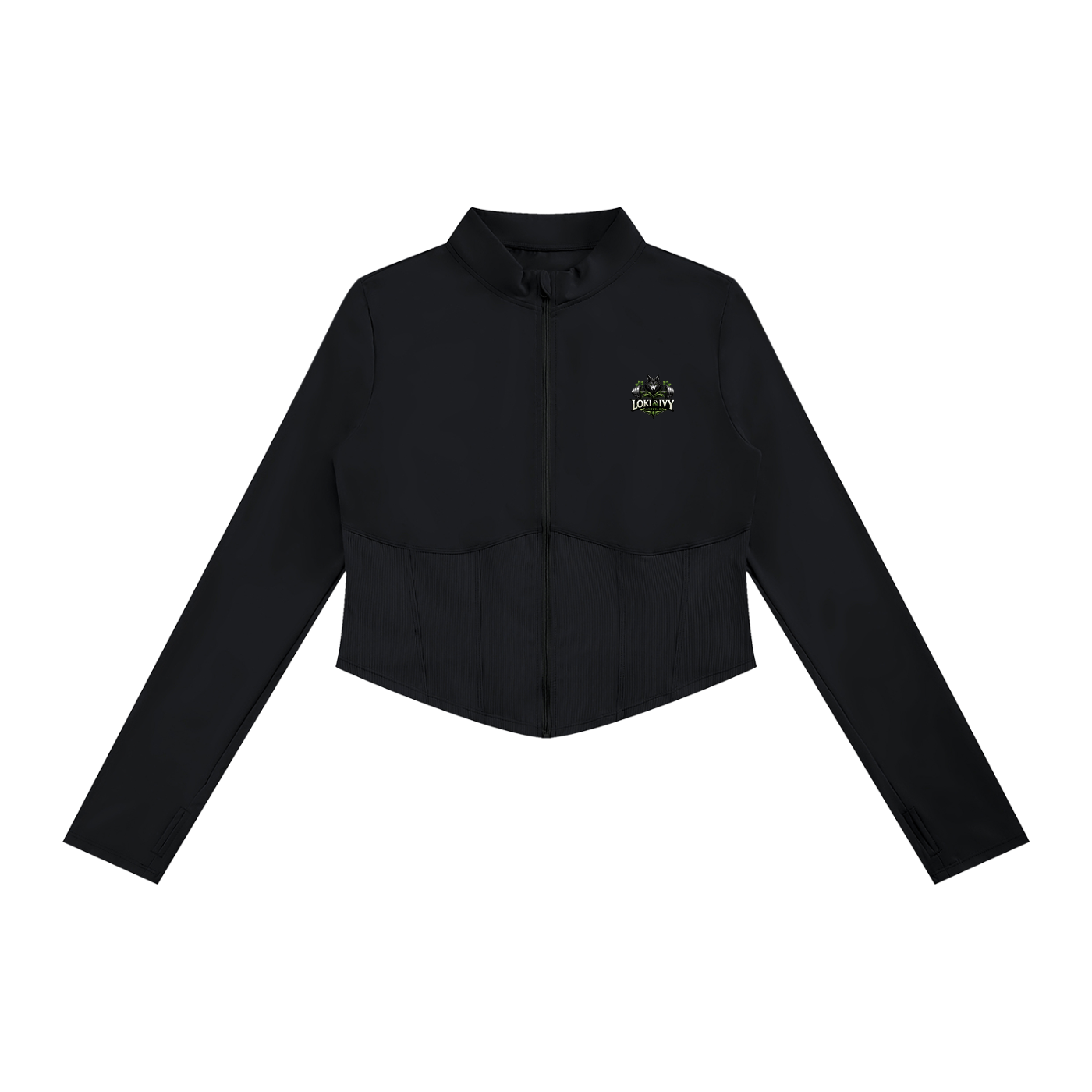 Chaqueta de yoga de ajuste slim con cremallera completa para mujer Loki & Ivy