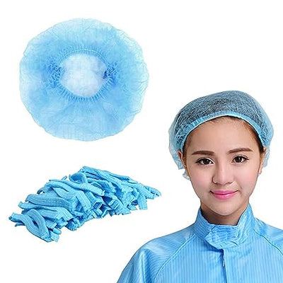 Disposable Non-Woven Bouffant Caps - 21 Inch (100-Pack)