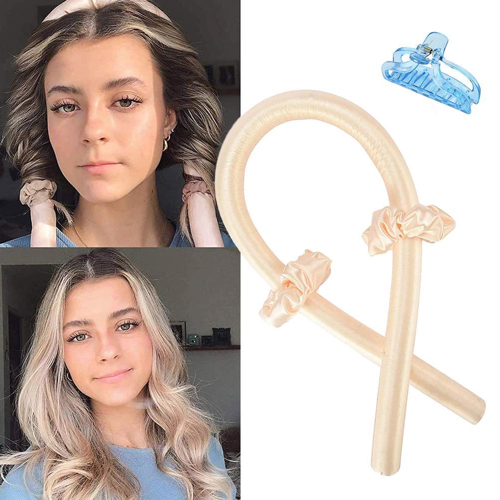 Heatless Curling Rod Headband No Heat Curls Ribbon Hair Rollers Sleeping Soft Headband Hair Curlers DIY Hair Styling Tools - Korvel