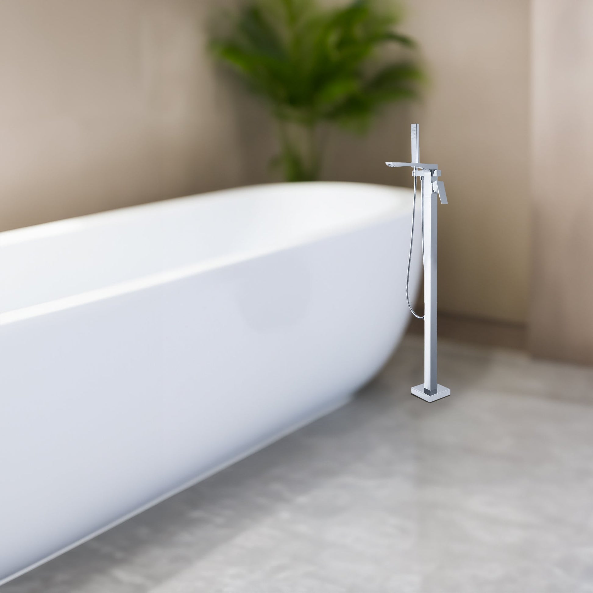 Single Handle Floor Mounted Freestanding Tub Filler - Korvel