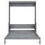 Queen Size Murphy Bed with a Shelf, Gray - Korvel
