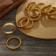 Anillo Elegante de Acero de Titanio Baño de Oro