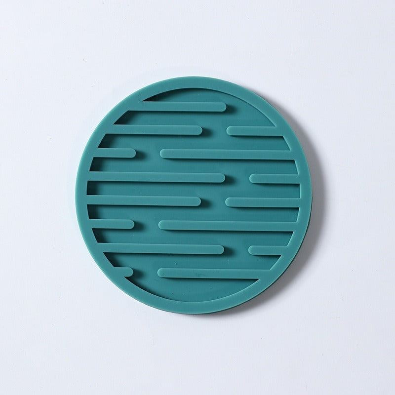 Hot selling silicone cup pad, circular and thickened 10CM drainage pad, heat insulation and anti slip tea cup pad - Korvel