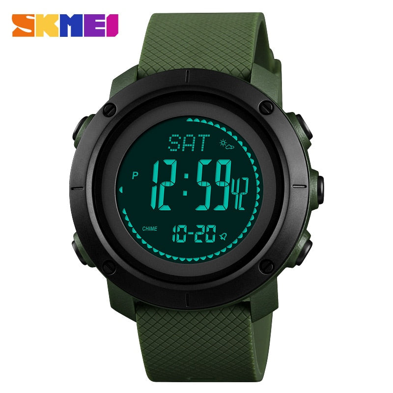 SKMEI 1427-belt type  altimeter barometer thermometer altitude men's digital watch sports clock mountain climbing hiking watch Monterey - Korvel
