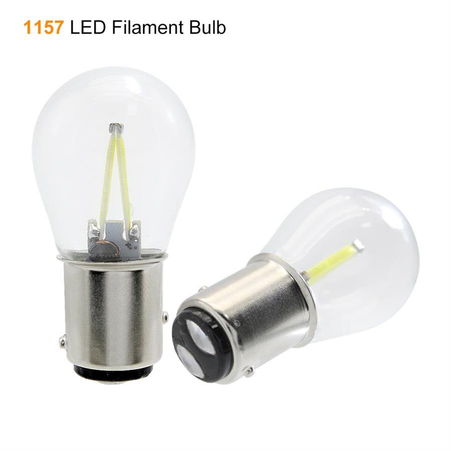 1pcs 1156 P21W BA15S 1157 BAY15D COB LED Filament Chip Car Brake Lights Auto Reverse Bulb Parking Lamp 12V Red White Yellow - Korvel