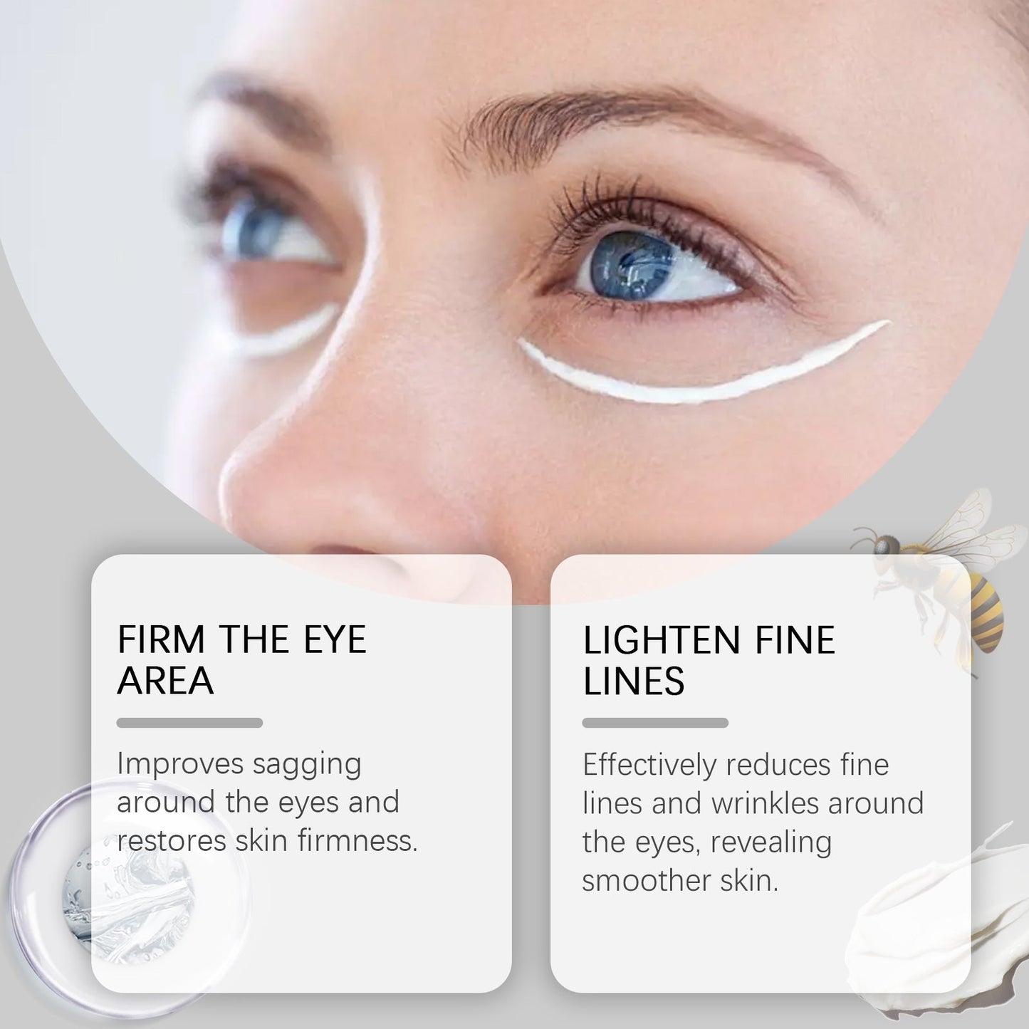 Crema de Ojos Reafirmante con Veneno de Abeja - Hidratante y Revitalizante
