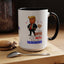 Taza de café de acento vibrante