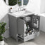 30inchgrey Bathroom Vanity with Sink ComboMulti-functional Bathroom Cabinet with Doors and Drawer Solid Frame and MDF Board - Korvel