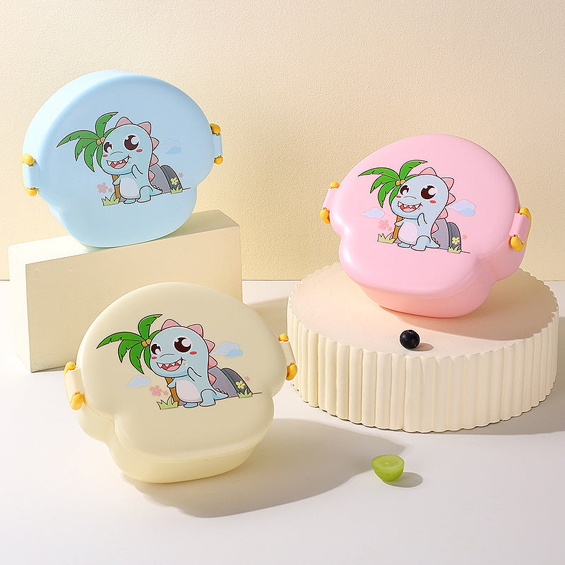 Cartoon cute microwaveable portable lunch box with buckle compartments - Korvel