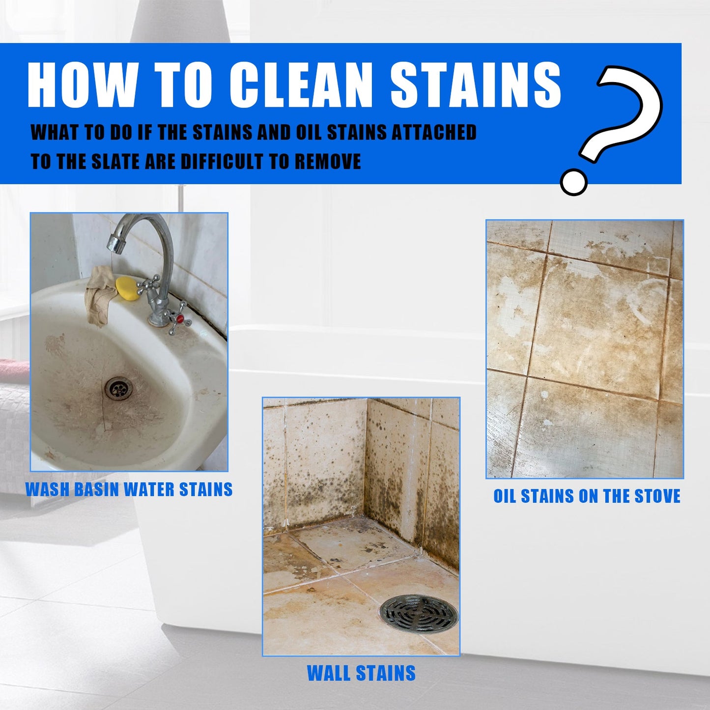 Stone Cleaning Spray, Domestic Kitchen Marble Tile Decontamination Repair Scratch Cleaner - Korvel