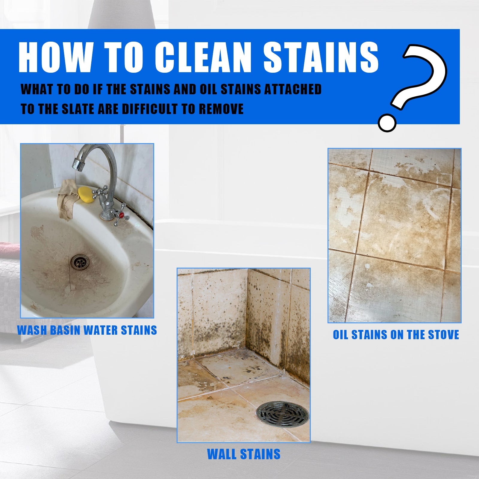 Stone Cleaning Spray, Domestic Kitchen Marble Tile Decontamination Repair Scratch Cleaner - Korvel