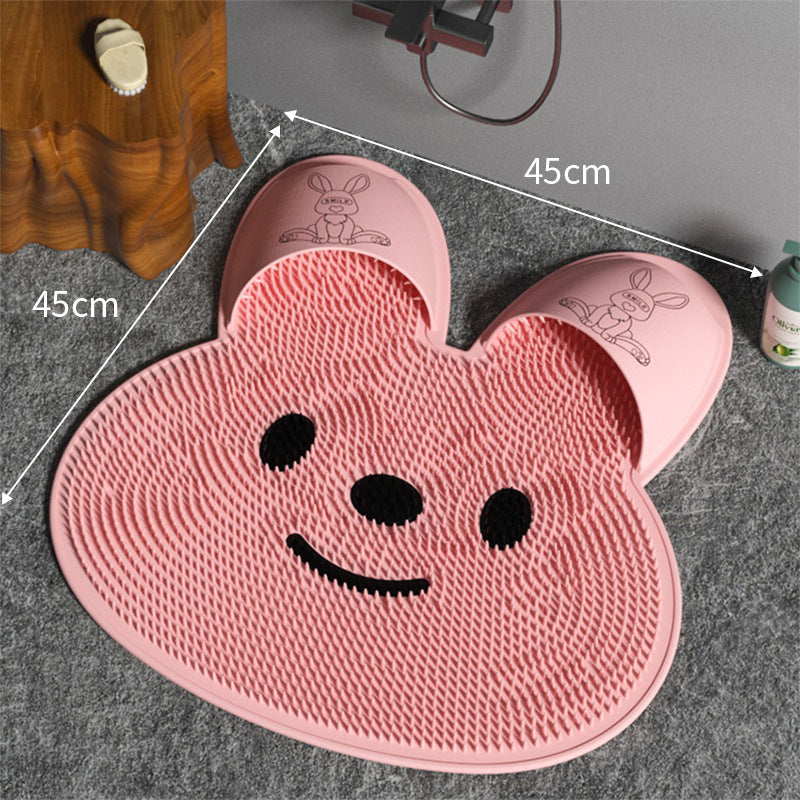 Tapis de bain en silicone antidérapant avec fonctionnalités de massage