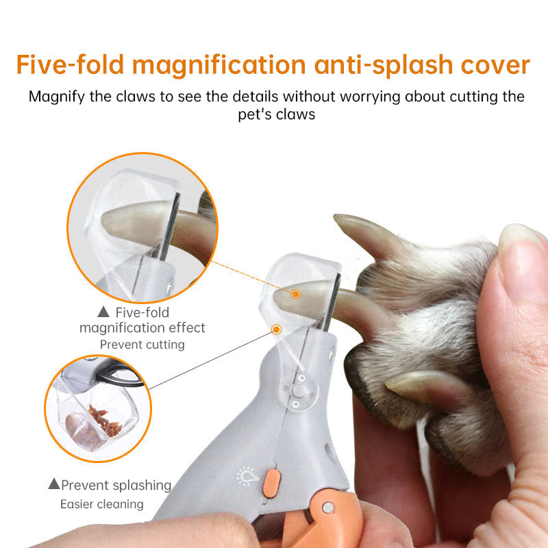 Professional LED - lit pet nail clippers for cats and dogs. Toe - claw cutting tool, pet supplies. - Korvel