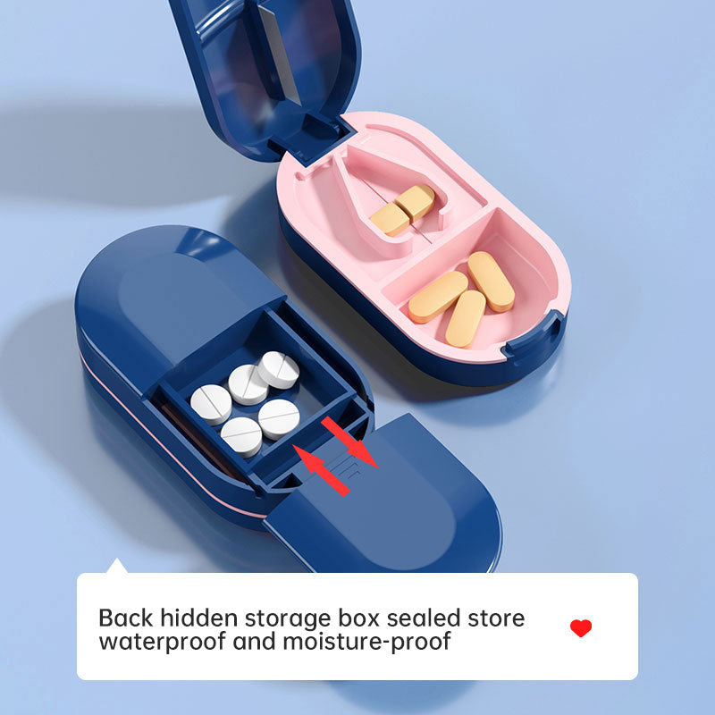 Japanese medicine cutter medicine dispenser one point two cut pill artifact quarter divider portable drug storage box - Korvel