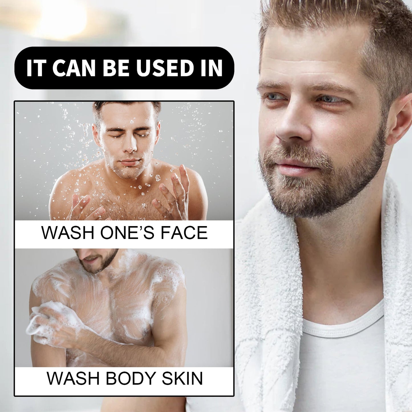 Niacinamide Soap, Cleansing Face Body Skin Lightening Acne Print Multi-Effect Cleansing Soap - Korvel
