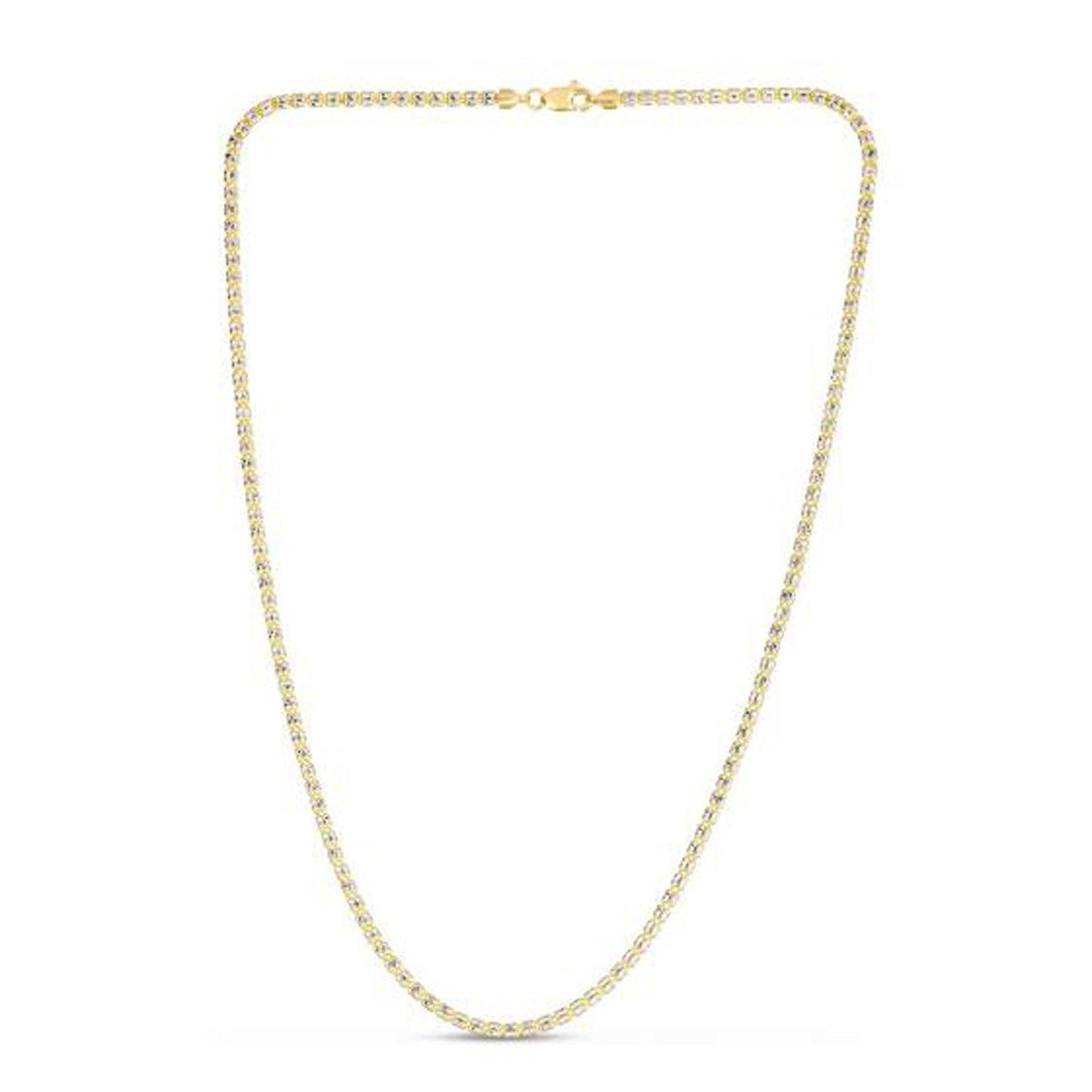 Ice Barrel Chain in 14k Yellow Gold - 2.70 mm