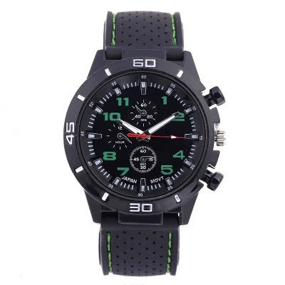 Rubber Fashion Sports Men's Watch Car Line Strap Silicone Student Watch - Korvel