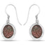 Boucles d'oreilles en Drusy de cuivre véritable et topaze blanche de 4,72 carats
