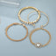 4-Piece Bohemian Crystal Bracelet Set for Women