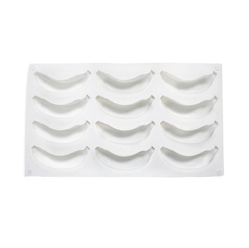 Moule à Mousse en Silicone - 12 Cavités en Forme de Banane