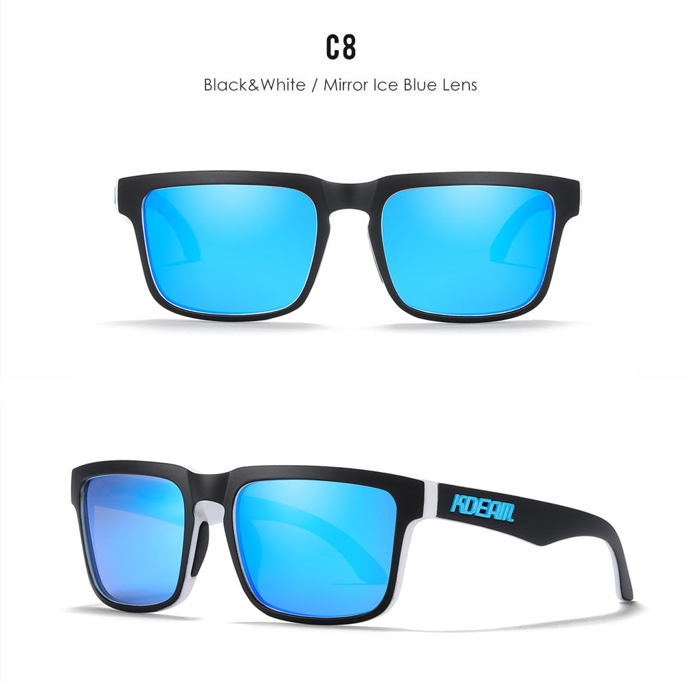 Classic polarized sunglasses for men and women ultra light driving glasses colorful real film sunglasses - Korvel